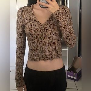 American Eagle Cheetah top